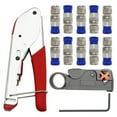 thumbnail image 1 of Kit de Crimpadora Cable Coaxial para RG59 y RG6. Pelacables con 10 Conectores F, 1 of 5