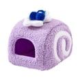 thumbnail image 2 of Cama para cobayas, casa suave para animales pequeños, acogedora y cálida, refugio de forro polar con establo Violeta, 2 of 9
