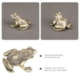 thumbnail image 3 of Retro Brass Frog Ornament Antique Frog Sculpture Frog Tea Pet Room Desk Decoration, 3 of 6
