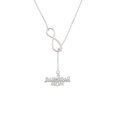 thumbnail image 2 of Delight Jewelry Silvertone Basketball Mom Silver tone Elegant Infinity Lariat Necklace, 2 of 4