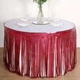 thumbnail image 4 of Efavormart 30"x9FT Metallic Foil Fringe Table Skirt, Self Adhesive Party Table Skirt - Matte Red, 4 of 4
