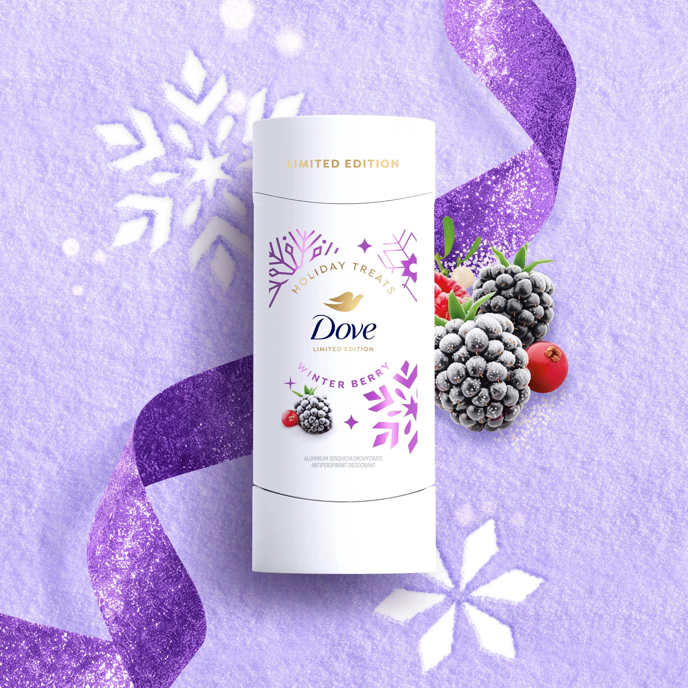 Dove Limited Edition Invisible Solid Berry Bliss 72 Hour Sweat & Odor Protection, 2.6 OZ