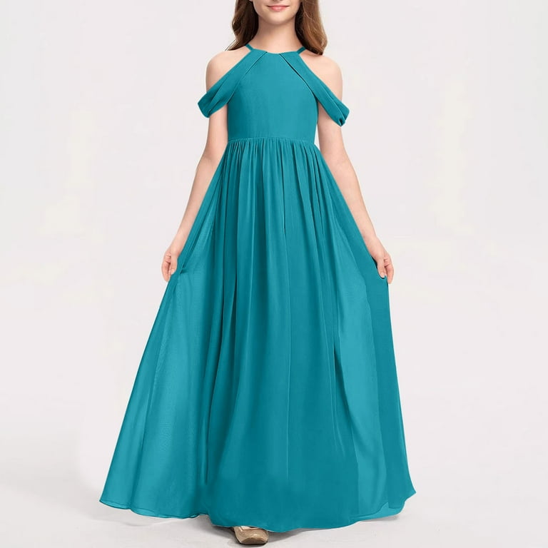 green emerald velvet dress Berylove Women Off The Shoulder Bridesmaid Dress Plus Size A Line Chiffon Mint Green Long Wedding Guest Dress with Slit, Mint Green / US8 main image 1