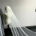 thumbnail image 6 of Cathedral Wedding Veil with Comb - Elegant Appliqued Bridal Veil for Brides, 6 of 6