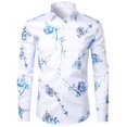 thumbnail image 3 of Nueva camisa de moda para hombre con estampado 3D de flores, solapa con botones, camisa de manga larga, ropa de fiesta, diseño de estilos, camisas cómodas, 3 of 5