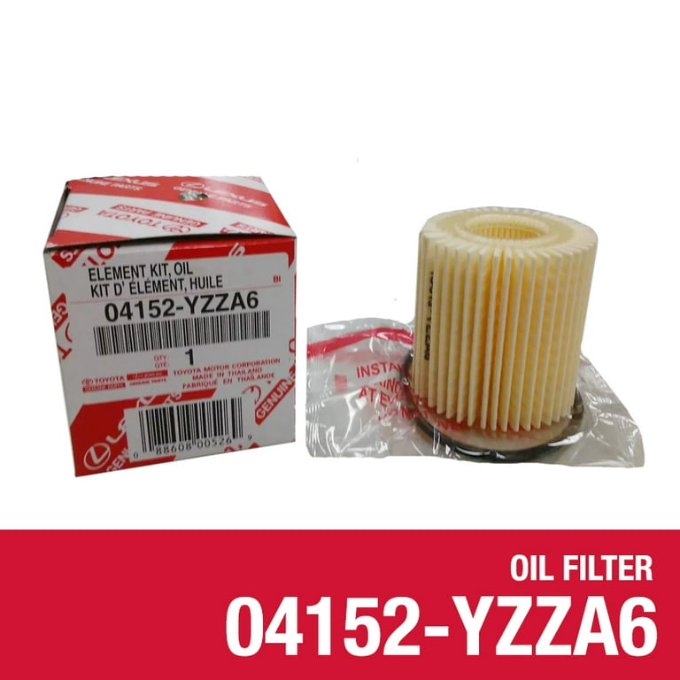 3 pack) Toyota OE 04152-YZZA6 Genuine Oil Filter Element