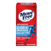 Move Free Advanced Plus MSM and Vitamin D3, Joint Health Supplement with Glucosamine and Chondroitin, 80 Count