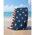 thumbnail image 4 of Country Star Farm Beach Towels Oversized Super Absorbent, Red Blue Patriots Stripe American Flag Lightweight Bath Towel Quick Dry Sets For Bathroom/Pool/Rv Camping/Beach Play/Gym Room/Picnic 35"x70", 4 of 8