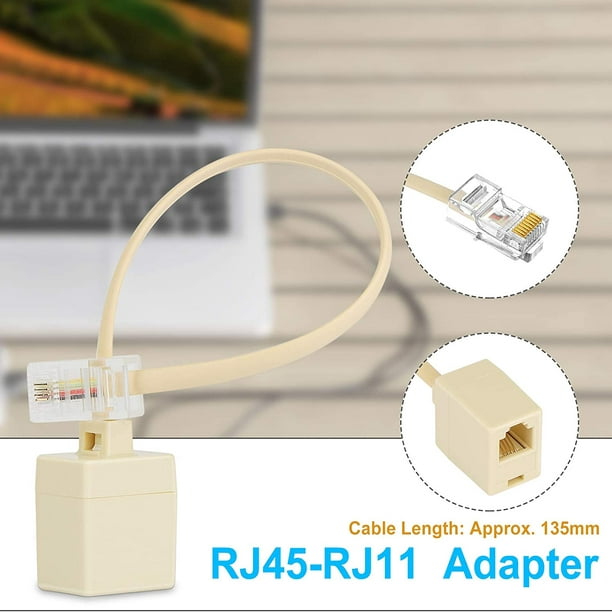 Uvital RJ45 to RJ11 Converter Adapter Connector M/F