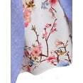 thumbnail image 4 of Camiseta Talla Extra Asimétrica Floral Rosegal  Mangas largas de talla grande, 4 of 5