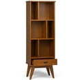 thumbnail image 3 of Allora 1 Drawer 64" Modern Solid Wood Bookcase in Teak Brown, 3 of 5