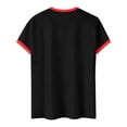 thumbnail image 4 of Women's Football Graphic T-Shirt, Women's V-Neck Short Sleeve Letter Print T-Shirt for Casual Summer for Soccer Tournament 2026 Black Size: 2XL, 4 of 5