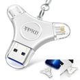 thumbnail image 1 of iDiskk Unidad Flash de 931GB 3 en 1 con Certificación MFI para iPhone USB C iPad Pro Android para iPhone, Unidad de Almacenamiento de Fotos iPad para PC, Mac, iPad, 1 of 7