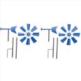 thumbnail image 1 of 2 Pieza de de Viento de Viento de Hierro de Viento Enchufable Winnower JardíN Spinner de Viento Adorno-Azul, 1 of 5