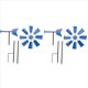 thumbnail image 1 of 2 Pieza de de Viento de Viento de Hierro de Viento Enchufable Winnower JardíN Spinner de Viento Adorno-Azul, 1 of 5