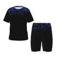 thumbnail image 1 of Balery Black Blue Glitter Sparkles Conjunto de Pijama Infantil de Manga Corta con Estampado – Ropa de Dormir de Algodón Suave-4X-Large, 1 of 6