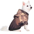 thumbnail image 2 of Honeii Dinosaur Moonlit Forest Print Small Dog Hoodies Pet Hooded Sweatshirts Fall Winter Puppy Cat Sweaters Warm Clothes for Small Dogs Outfits Costume-, 2 of 7