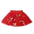 thumbnail image 6 of StylesILove Toddler Girls Multicolored Pom Poms Triple Layered Tutu Skirt, 6 of 7