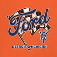 thumbnail image 3 of Ford V8 Detroit Michigan Sweatshirt Checkered Flag American Muscle Car Racing Mustang Shelby GT Performance Hoodie, 3 of 7
