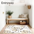 thumbnail image 3 of ODIKA 5'x7' Machine Washable Non-Slip Area Rug, Vintage Botanical Sketch Artistic Heritage High Traffic Rug with Pad, Beige, 589720, 3 of 8