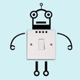thumbnail image 2 of Cartoon Robot Switch Wall Sticker Adhesive Wall Sticker;Adhesive PVC PVC Wallpaper Bedroom TV Sofa Background DIY Removable Decals, 2 of 7
