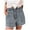 Light blue, variant on Elastic Waist Shorts Women Women's Stretchy Denim Shorts, Summer Casual Elastic Waisted Wide Leg Jean Shorts with Pockets Light blue XXL