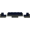 thumbnail image 4 of Modway Sojourn 7 Piece Outdoor Patio Sunbrella® Sectional Set in Canvas Navy, 4 of 8