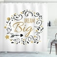 thumbnail image 1 of Ambesonne Dream Shower Curtain, Swirls with Arrows and Dots, 69"Wx75"L, Pale Brown Black, 1 of 3