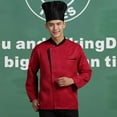 thumbnail image 2 of Restaurant Uniform Food Service Jacket Coat - Red , As Described - Red XL, as described, 2 of 8