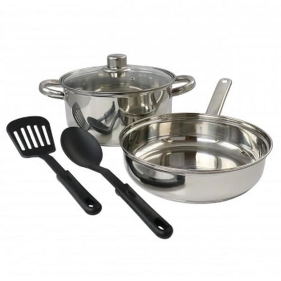 Gibson Home 81103.05 Mirror Polish Stainless Steel Cookware Set - 5 Piece
