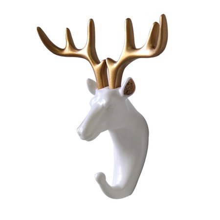 

Key Holder Wall Hook Deer Antler Hanger Self Adhesive Display Rack Key Hanger
