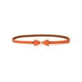 thumbnail image 1 of Skinny Waist Belt Metal Bow-knot No Buckle Thin Belt for Women Orange, 1 of 4
