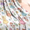 thumbnail image 3 of Colorful Fairy Flower Pattern Blanket,Comfortable Soft Flannel Throw Blanket,All Season,Warm Lightweight Blankets for Sofa Bed Couch Living Room Chair,30"x40", 3 of 4
