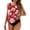 Red#18, variant on Tnhcen Women's Padded No Underwire Floral Print Tankini Swimsuit Set Drawstring Loose Fit Beach Bikini Swimwear Separates for Women Plus Size S-2XL Nylon Spandex