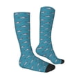thumbnail image 3 of Daiia Sports Socks Cartoon Whale Printed Novelty Crew Socks for Men Women Knee High Socks Cotton Socks Soft & Breathable Support Unisex Socks, 3 of 9
