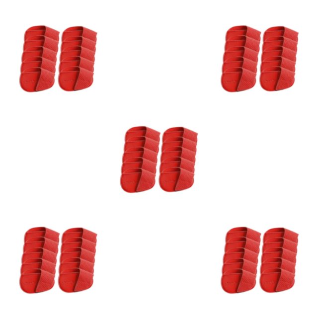 Destyer Golf Head Covers PU Portable Protector Travel Golf Athlete for Training Red Small 10 Pcs 5Set