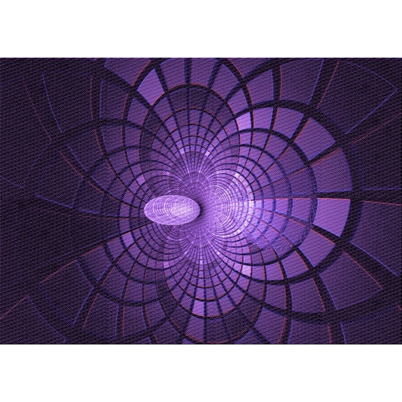 Ahgly Company Indoor Rectangle Patterned Deep Purple Area Rugs, 6' x 9'