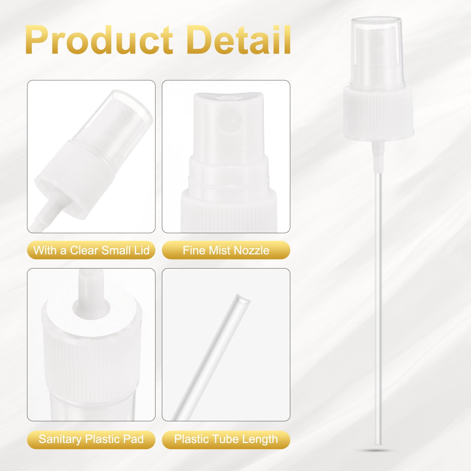Unique Bargains Reusable Fine Mist Spray Top Essential Oils Body Sprays White