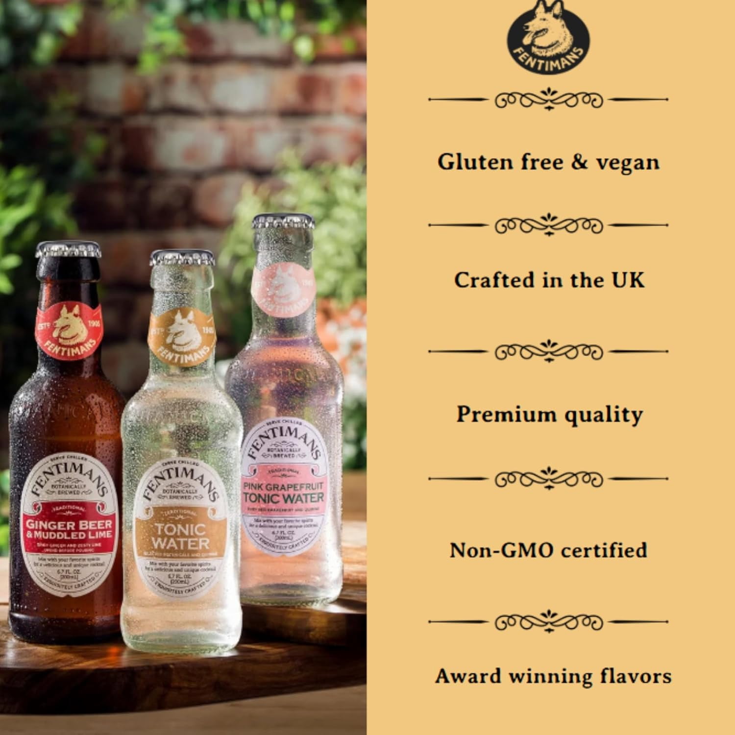 (Pack Of 6) Fentimans Ginger Beer 37.2 fl oz, (4 Bottles per Pack), 24 Bottles Total