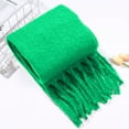 thumbnail image 5 of Odeerbi Scarfs for Women 2025 Winter Neck Warmer Trendy Warm Scarves Long Solid Tassel Warm Scarves Long Scarves Green, 5 of 6