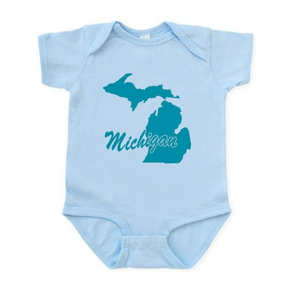 CafePress - State Michigan Infant Bodysuit - Baby Light Bodysuit, Size Newborn - 24 Months