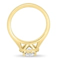 thumbnail image 6 of ESTE ORIGIN 2.00Ct Round Cut Moissanite Halo Solitaire Engagement Ring – Cathedral Setting in 10K Yellow Gold for Women, 6 of 7