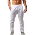 thumbnail image 1 of Shorts De Playa Informales De Algodón Y Lino Para Hombre, 1 of 3
