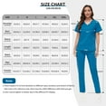 thumbnail image 5 of VIAOLI Women's Scrubs Set - Soft Stretch V-Neck Top & Elastic Waist Pants for Medical Professionals, 12 Colors, 5 of 6