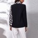 thumbnail image 5 of Blusa a cuadros para mujer, manga larga, cuello vuelto, botón, moda, elegante, informal, camisa a cuadros tipo BS, 5 of 7