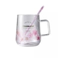 thumbnail image 5 of New Starbucks Pink Sakura Color-changing Glass Coffee Mug Cup With Flower Stick, 5 of 5