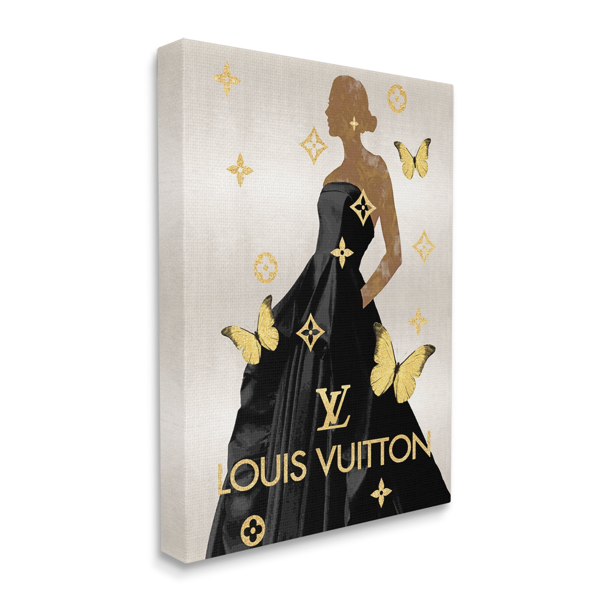 Stupell Industries Glam Woman with Butterflies Animals & Insects Painting Gallery Wrapped Canvas Print Wall Art, 30 x 40