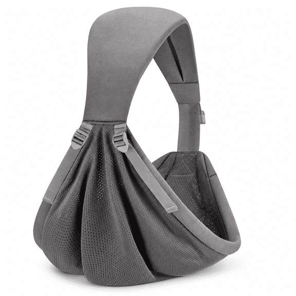 Baby Sling Carrier, Adjustable One Shoulder Baby Carrier with Breathable Mesh and Padded Shoulder Strap, Lightweight Hands-Free Infant Hip Carrier for Travel and Everyday Use