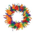 thumbnail image 2 of Beistle Pack of 6 Rainbow Colored Decorative Feather Wreath 8", 2 of 2