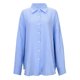 thumbnail image 5 of Camisa oversize lisa para mujer: prenda informal de corte holgado y tejido transpirable, cómoda para el día a día y las salidas informales., 5 of 8